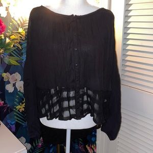 Free People Hi-Lo Peasant Top